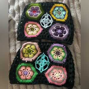 Crochet colorful handmade car headboard covers
